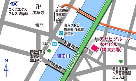 アサヒ吾妻橋地図