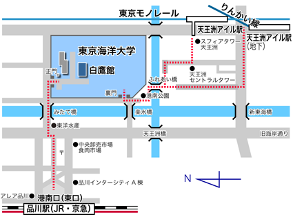 東京海洋大学地図