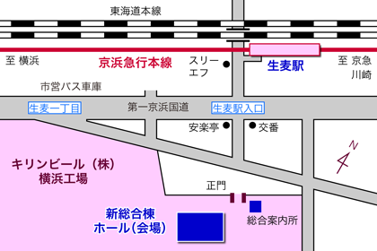 キリン横浜工場地図