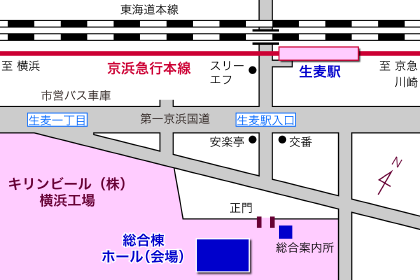 キリン横浜工場地図