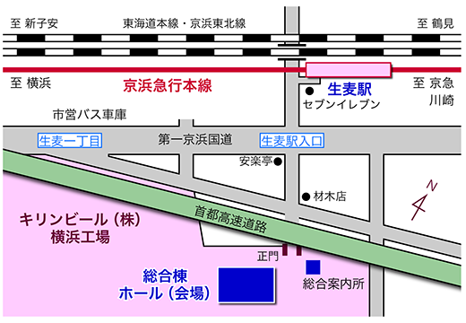 キリンビール横浜工場地図