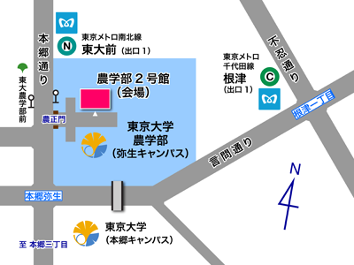 東大農学部地図